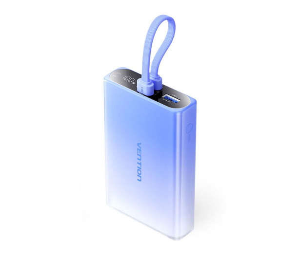 Vention Powerbank 10000 mAh USB-C Lightning USB-A 22,5W niebieski - 1543390 - zdjęcie